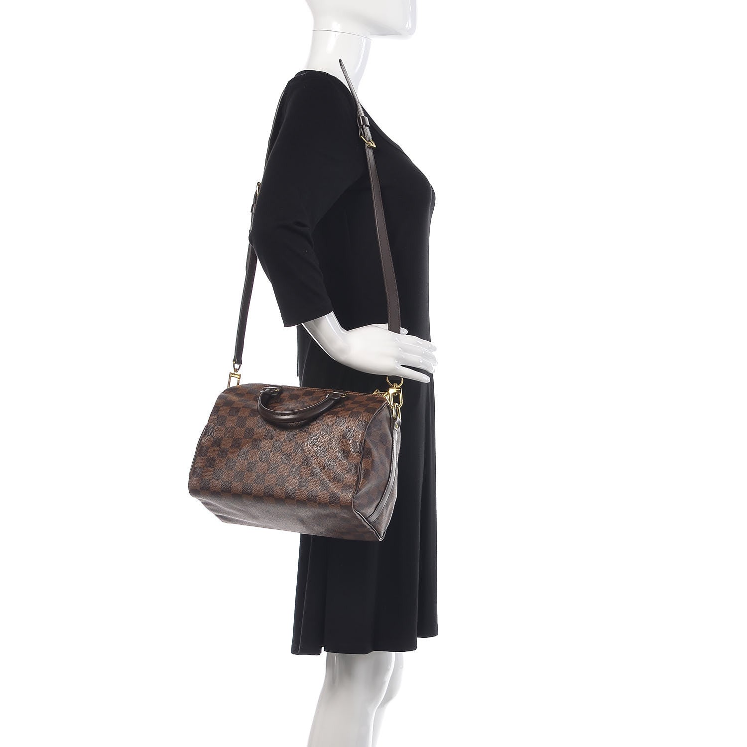 Louis Vuitton Damier Ebene Speedy Bandouliere 25 2 of 15