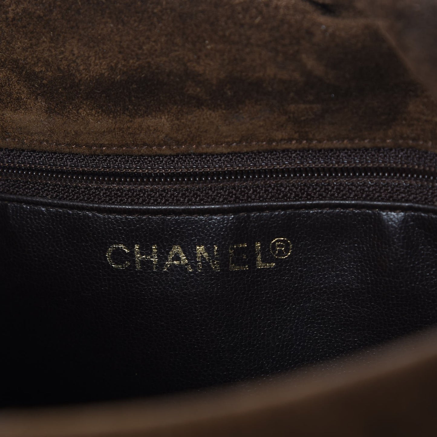 Suede CC Fringe Messenger Flap Bag Brown
