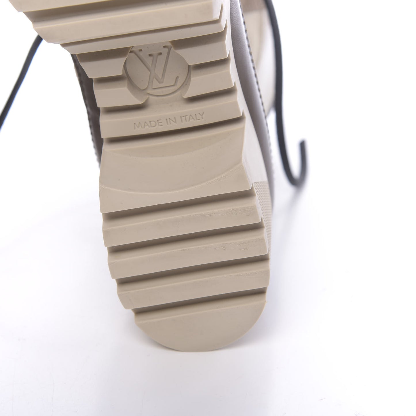 Suede Calfskin Monogram Laureate Platform Desert Boots 37 Beige