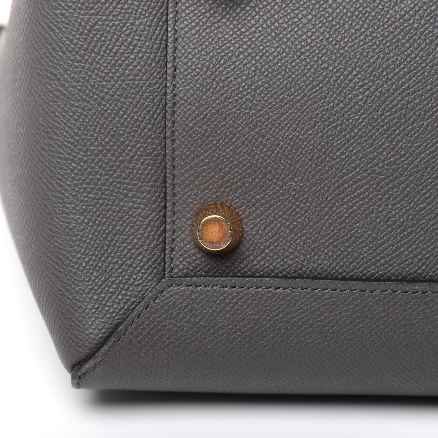 Grained Calfskin Mini Belt Bag Grey
