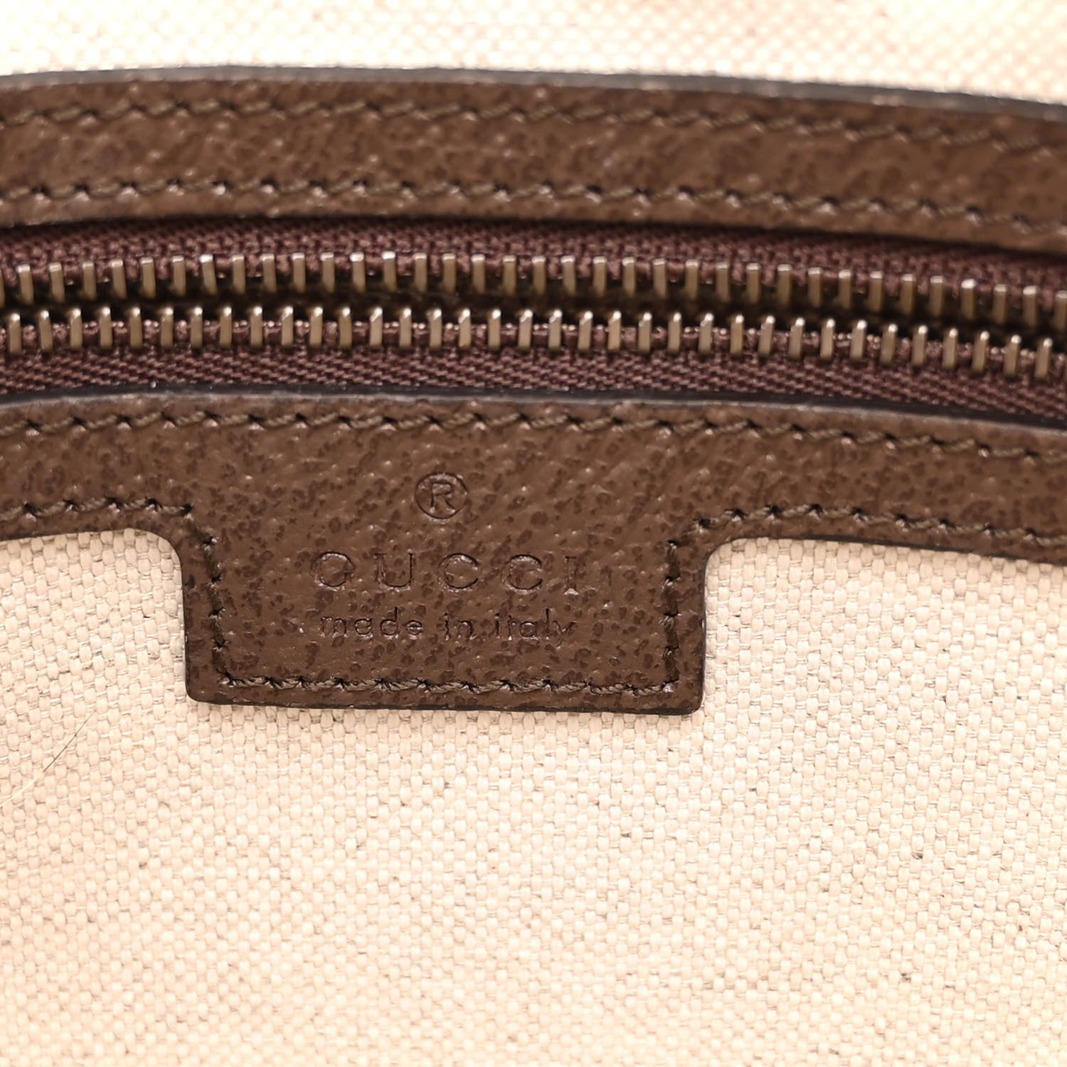 Gucci GG Supreme Monogram Textured Dollar Calfskin Web Ophidia Wristlet Shoulder Bag Beige Ebony New Acero 6 of 9