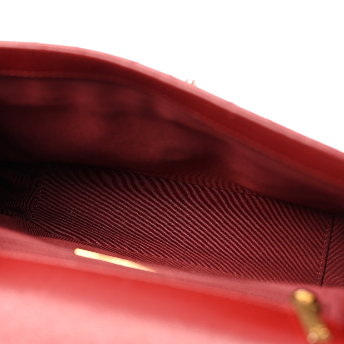 Lambskin Quilted Chain Infinity Top Handle Flap Burgundy