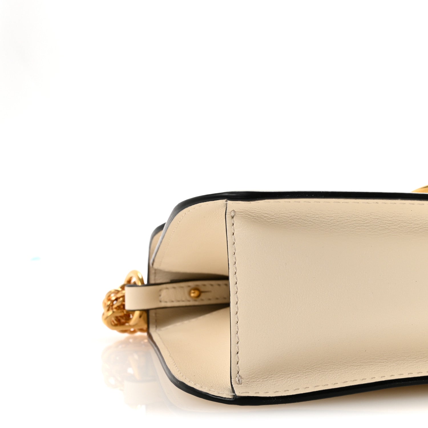 Valentino Garavani Calfskin Vlogo Loco Shoulder Bag Light Ivory 8 of 10