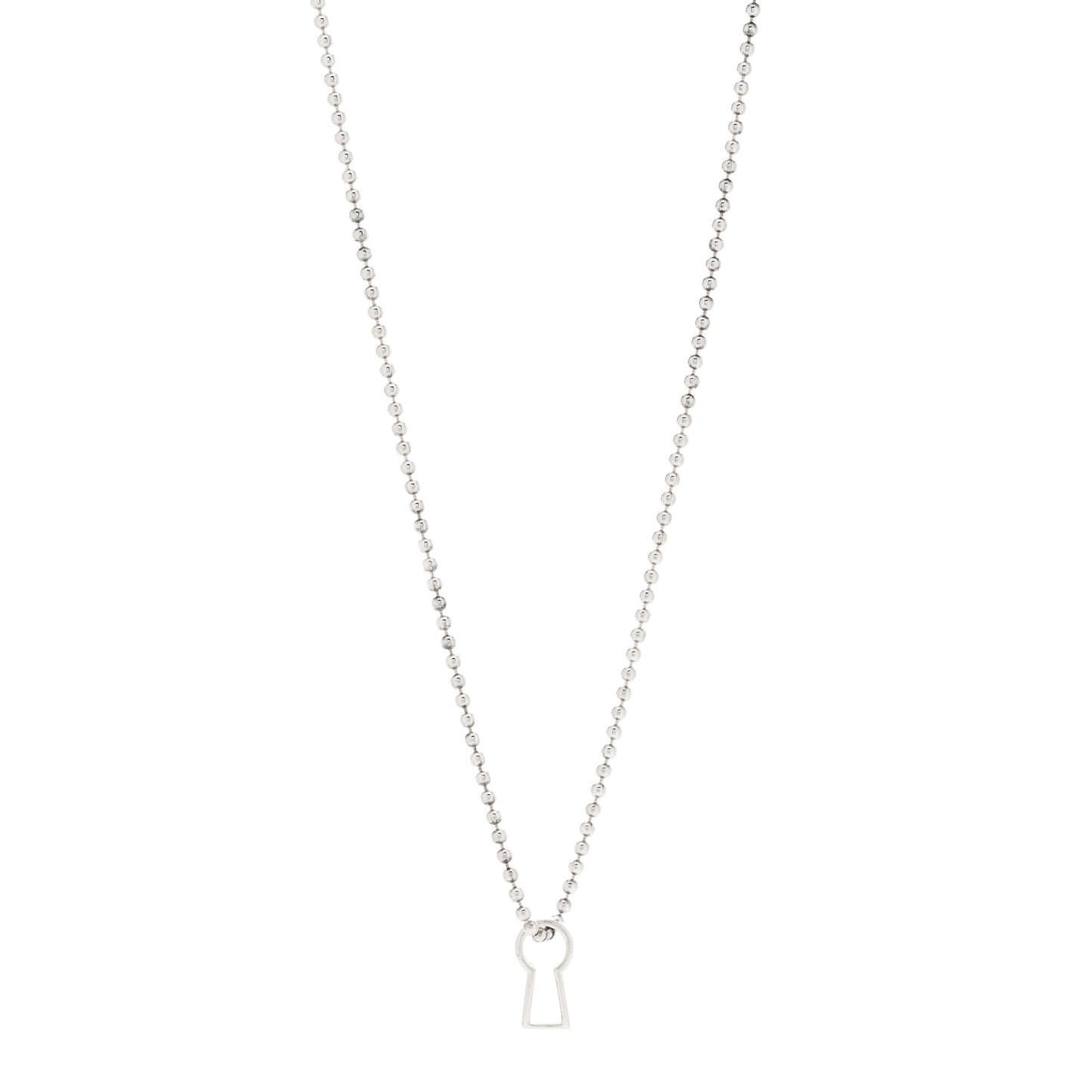 Sterling Silver Makers Keyhole Pendant Necklace