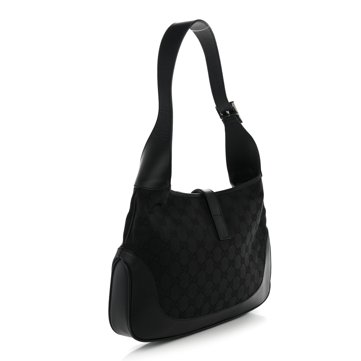 Gucci Monogram Small Jackie O Hobo Black 3 of 11