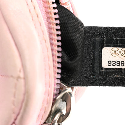 Chanel Calfskin Quilted Cambon Pochette Pink Black 7 of 10