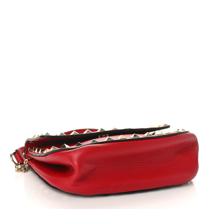 Valentino Garavani Vitello Mini Rockstud Crossbody Saddle Bag Red 4 of 8