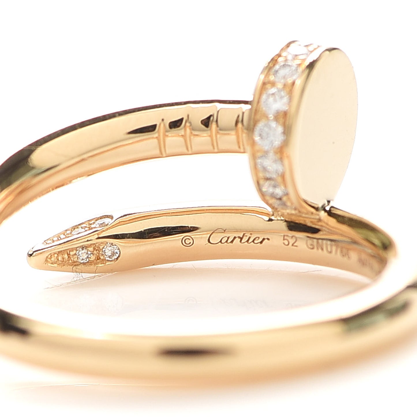 18K Yellow Gold Diamond Juste Un Clou Ring 52 6