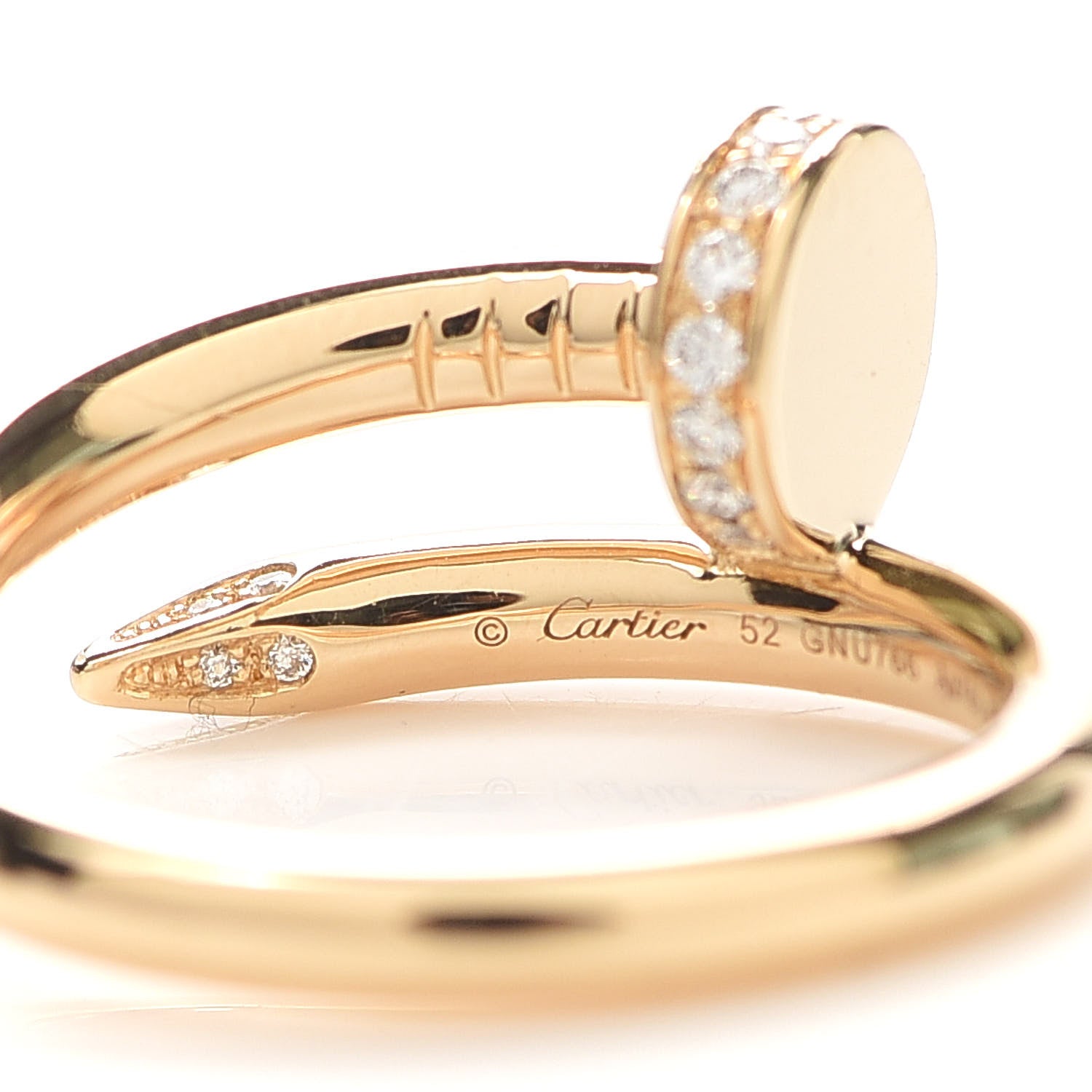 Cartier 18K Yellow Gold Diamond Juste Un Clou Ring 52 6 4 of 7