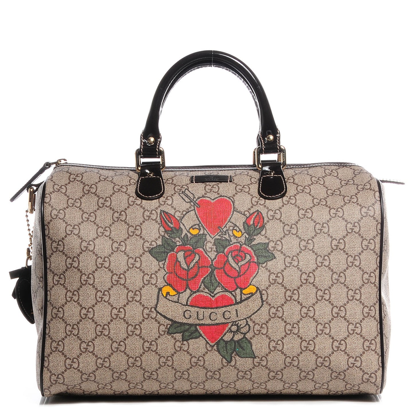 GG Plus Monogram Tattoo Heart Medium Joy Boston Dark Brown