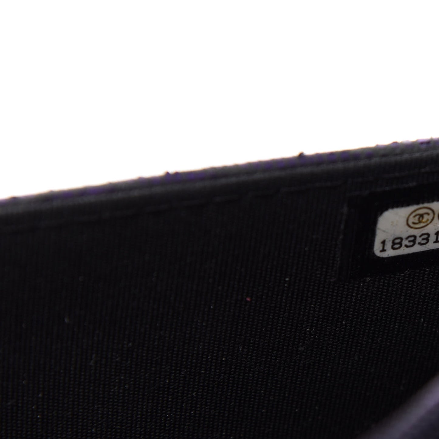 Iridescent Lizard Embossed Timeless CC Wallet on Chain WOC Purple