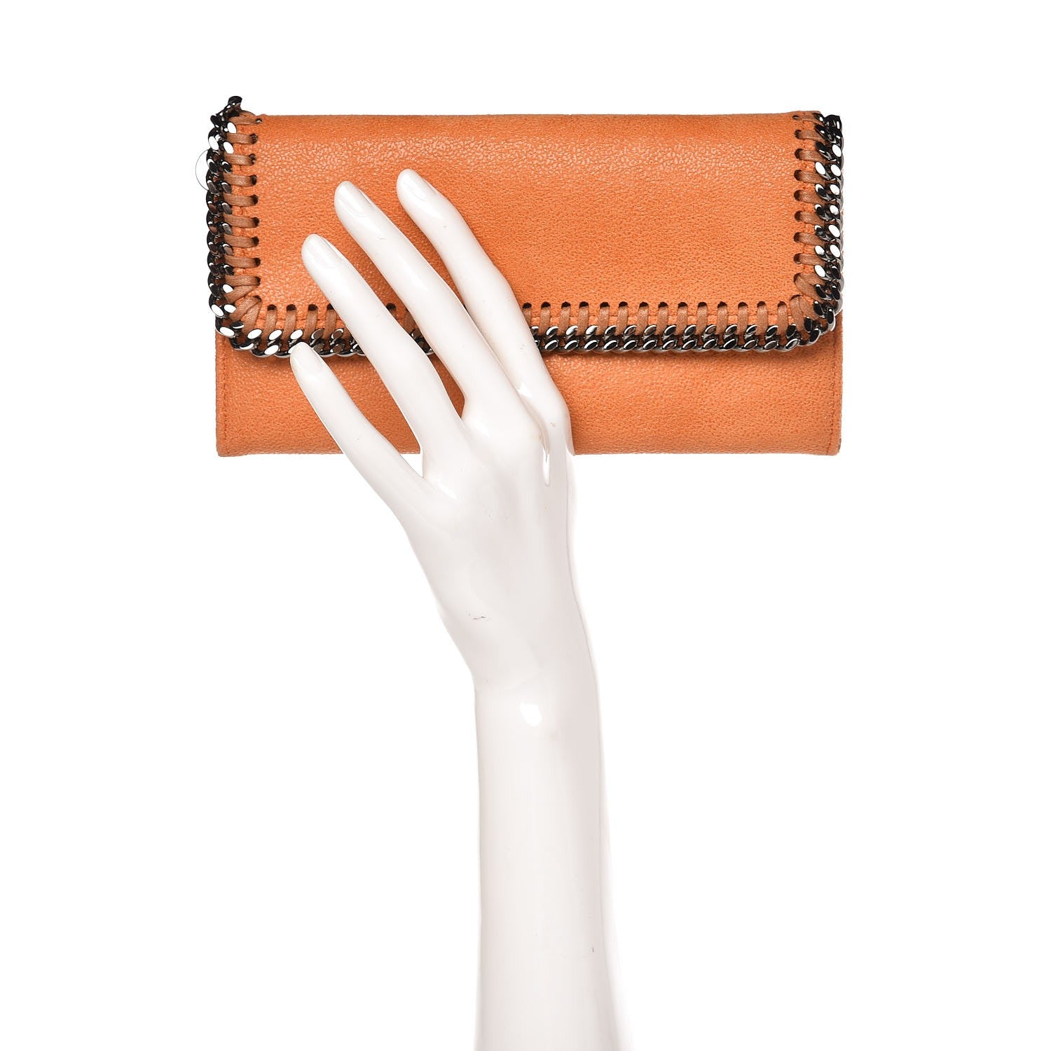 Stella McCartney Shaggy Deer Falabella Flap Wallet Orange 2 of 7