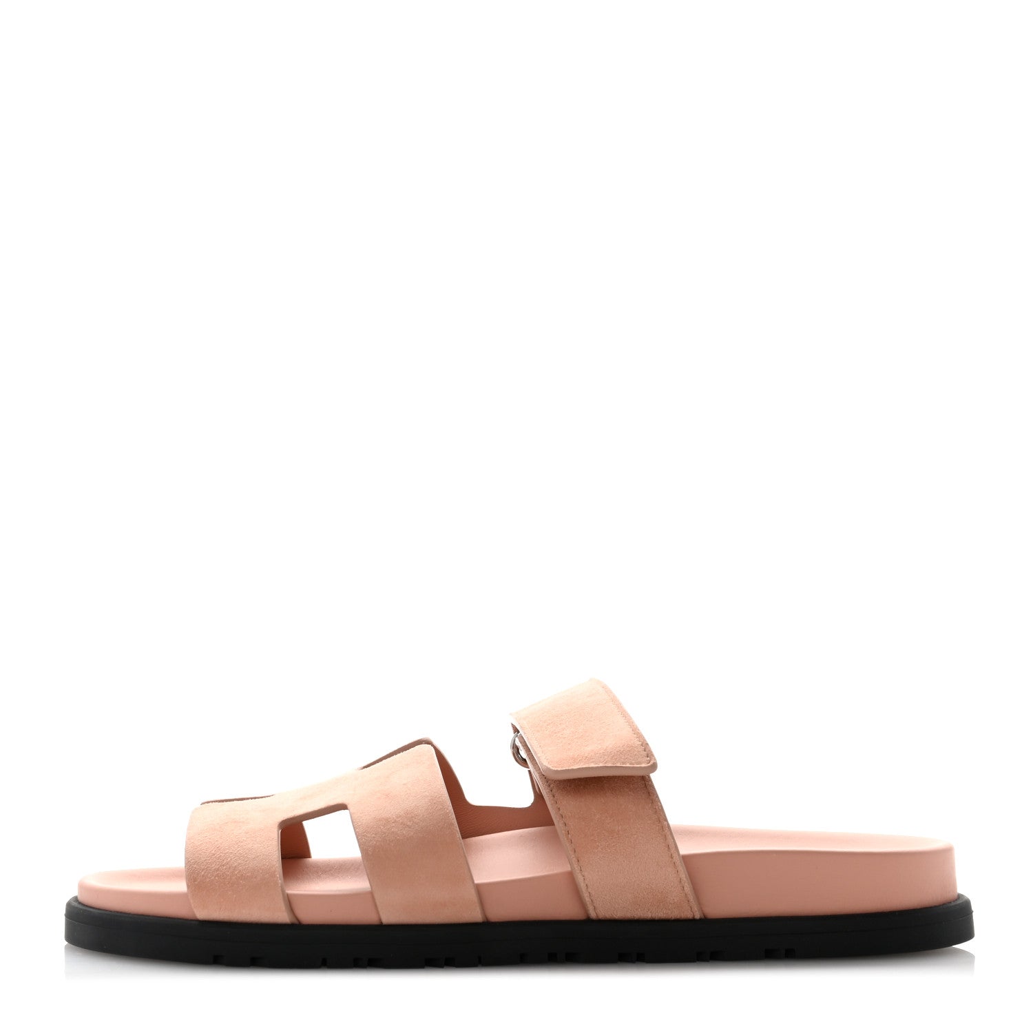 Hermes Suede Goatskin Womens Chypre Sandals 39 Nude 1 of 9