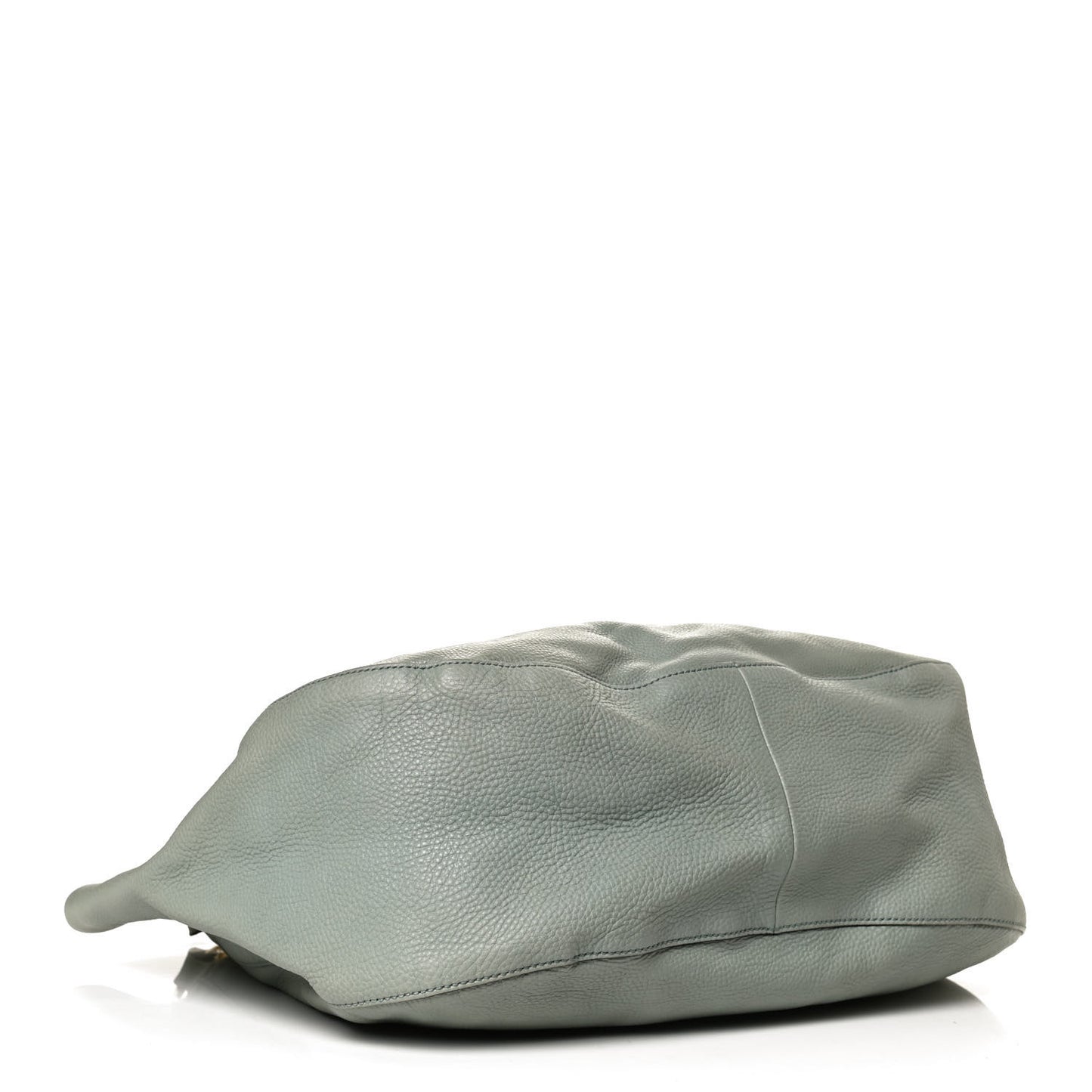 Pebbled Calfskin Medium Twill Shoulder Bag Light Blue