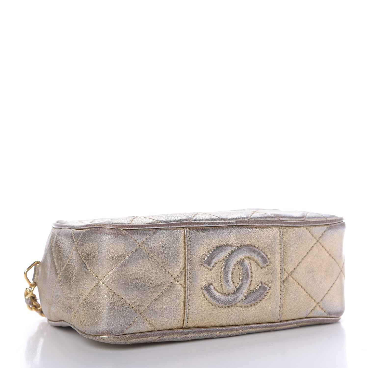 Chanel Metallic Lambskin Camera Case Gold 4 of 8