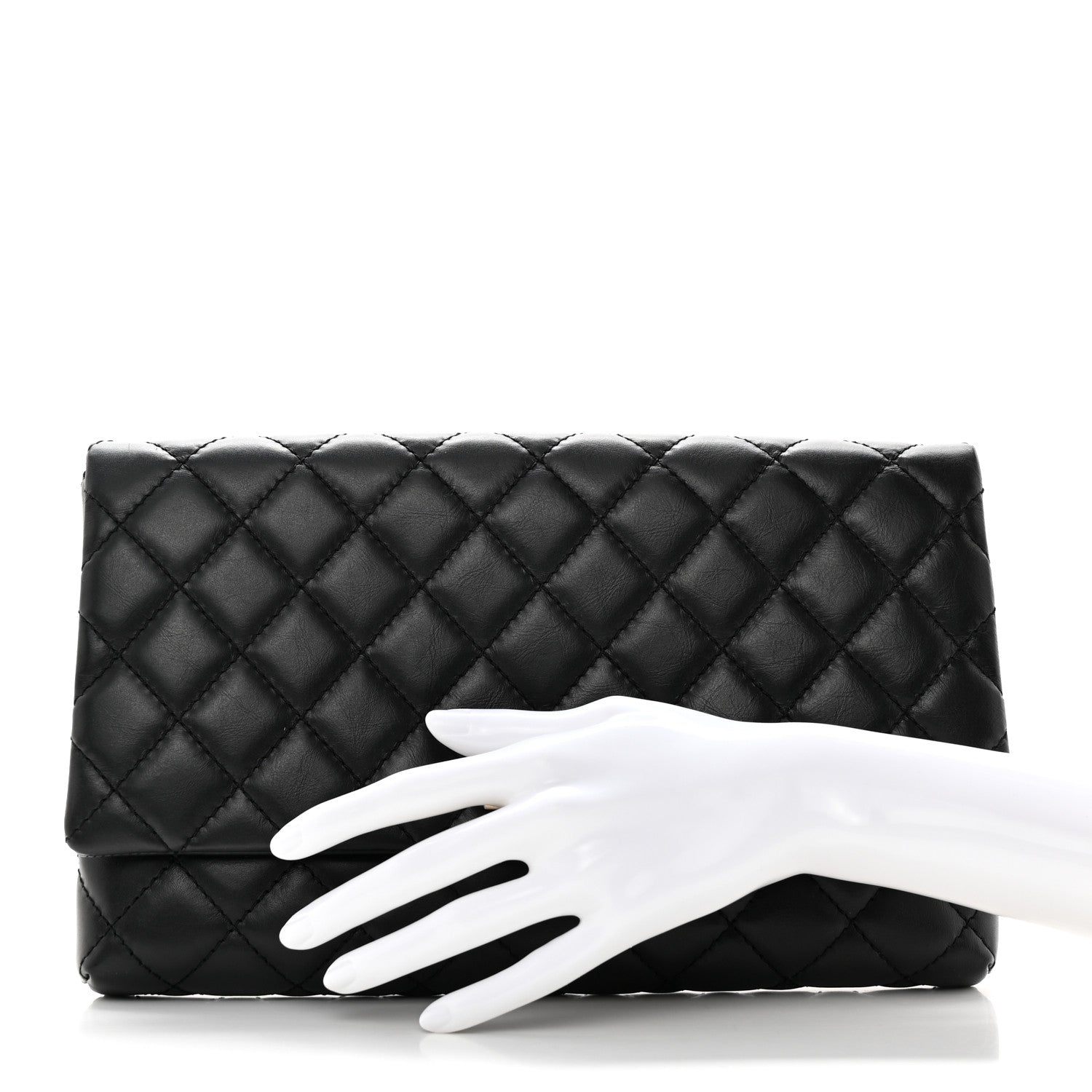 Chanel Aged Calfskin Quilted Reissue 2.55 Clutch Black 2 of 8