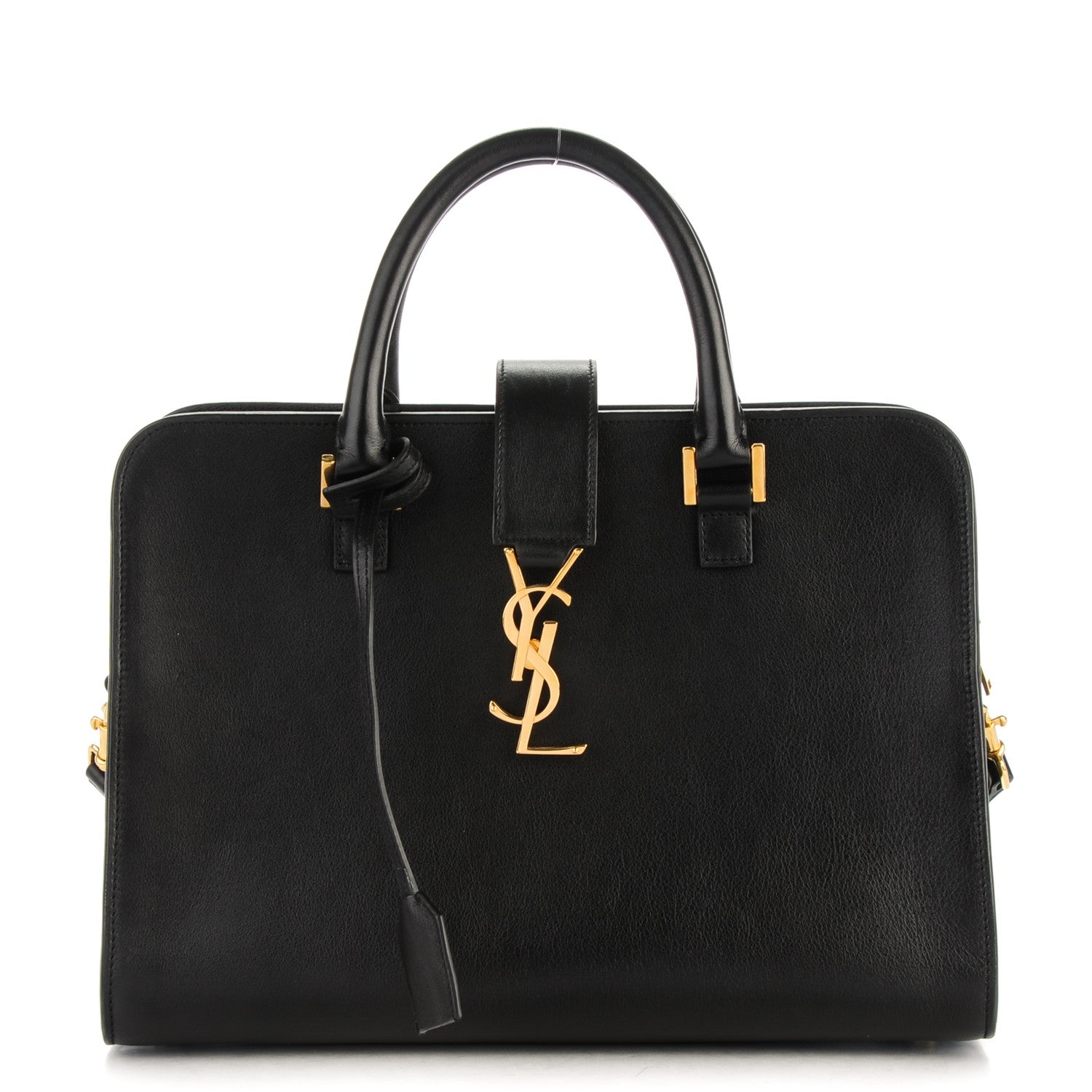 Saint Laurent Calfskin Small Monogram Cabas Black 1 of 9