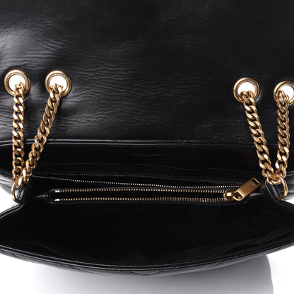 Saint Laurent Calfskin Y Quilted Monogram Medium Loulou Chain Satchel Black 5 of 10