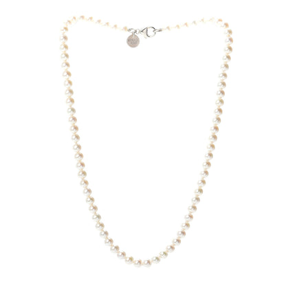 Tiffany Sterling Silver Freshwater Pearl 5-6mm Ziegfeld Necklace 3 of 4