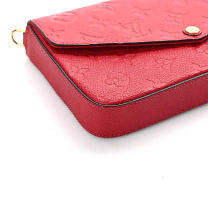 Louis Vuitton Empreinte Pochette Felicie Chain Wallet Scarlet 12 of 15