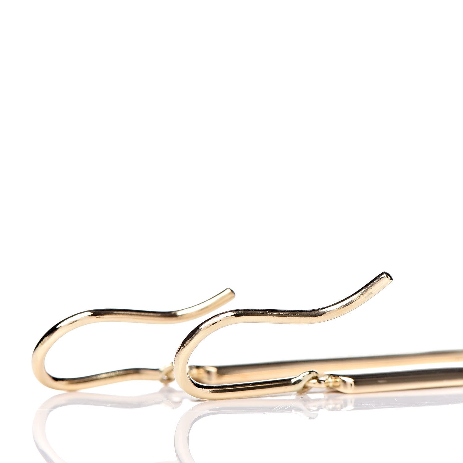 Tiffany 18K Yellow Gold 1837 Bar Drop Earrings 3 of 4