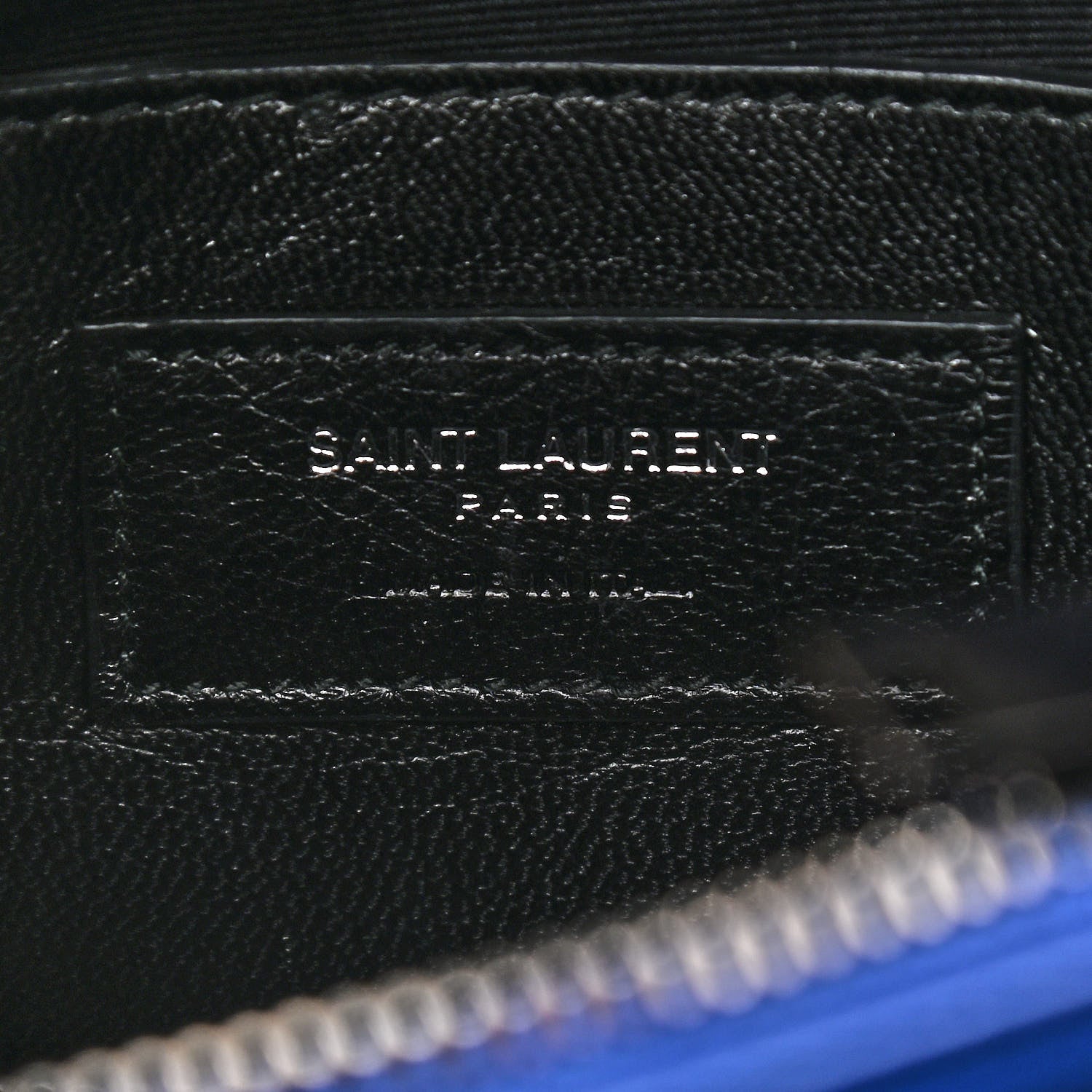 Saint Laurent Sheepskin Matelasse Chevron Monogram Medium College Bag Royal Blue 6 of 9