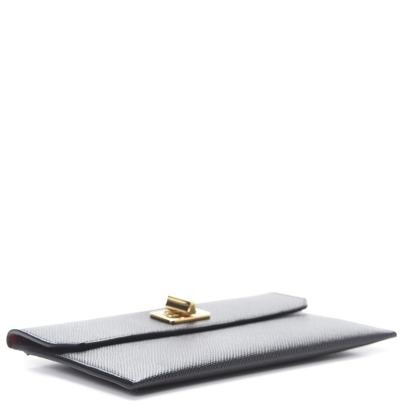 Saffiano Flap Clutch Black