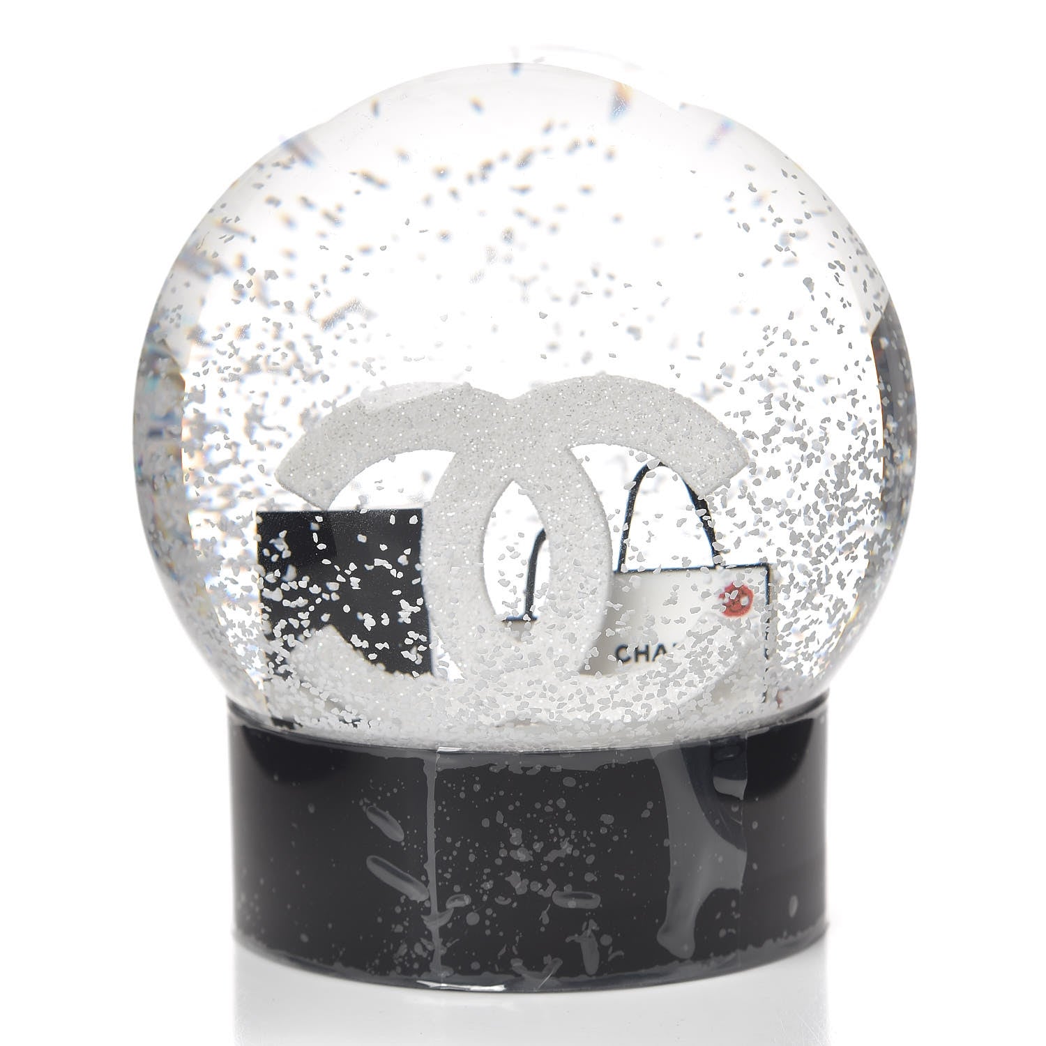 Chanel Glass CC Shopping Bag Snow Globe 3 of 5