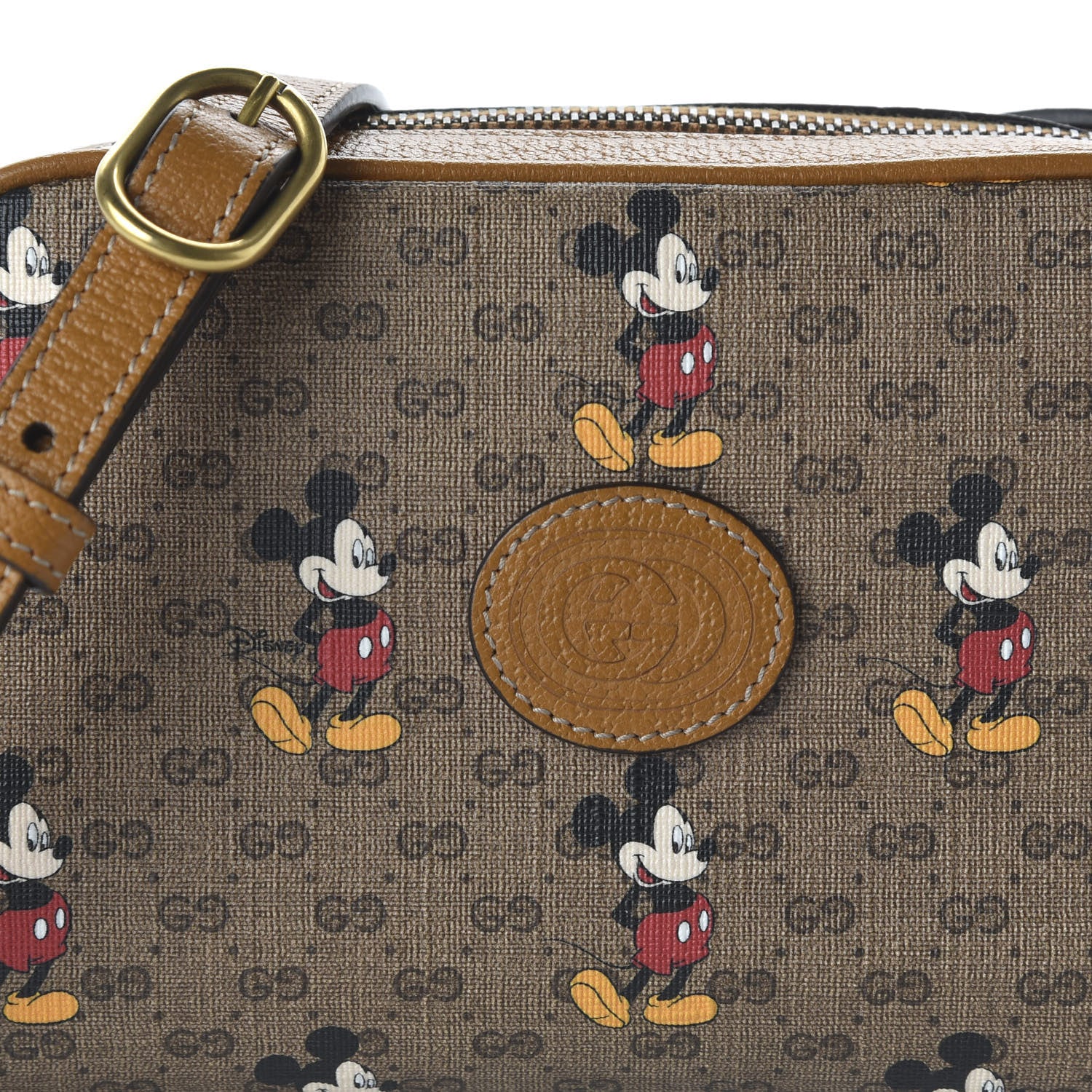 Gucci X DISNEY Mini Vintage GG Supreme Monogram Mickey Mouse Shoulder Bag Beige Vintage Sun Oil 10 of 11