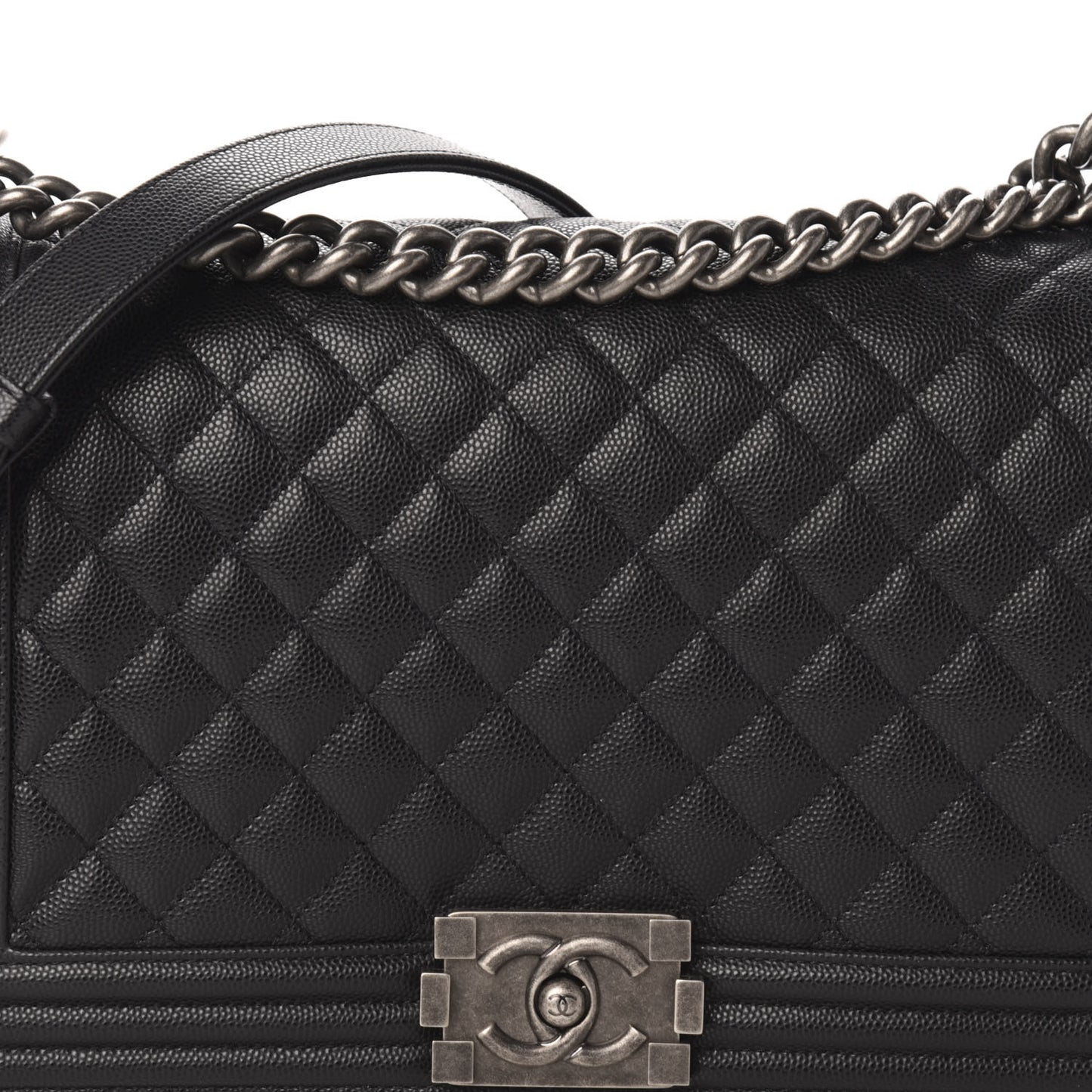 Caviar Quilted New Medium Boy Flap Black