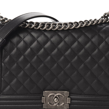 Chanel Caviar Quilted New Medium Boy Flap Black 10 of 10