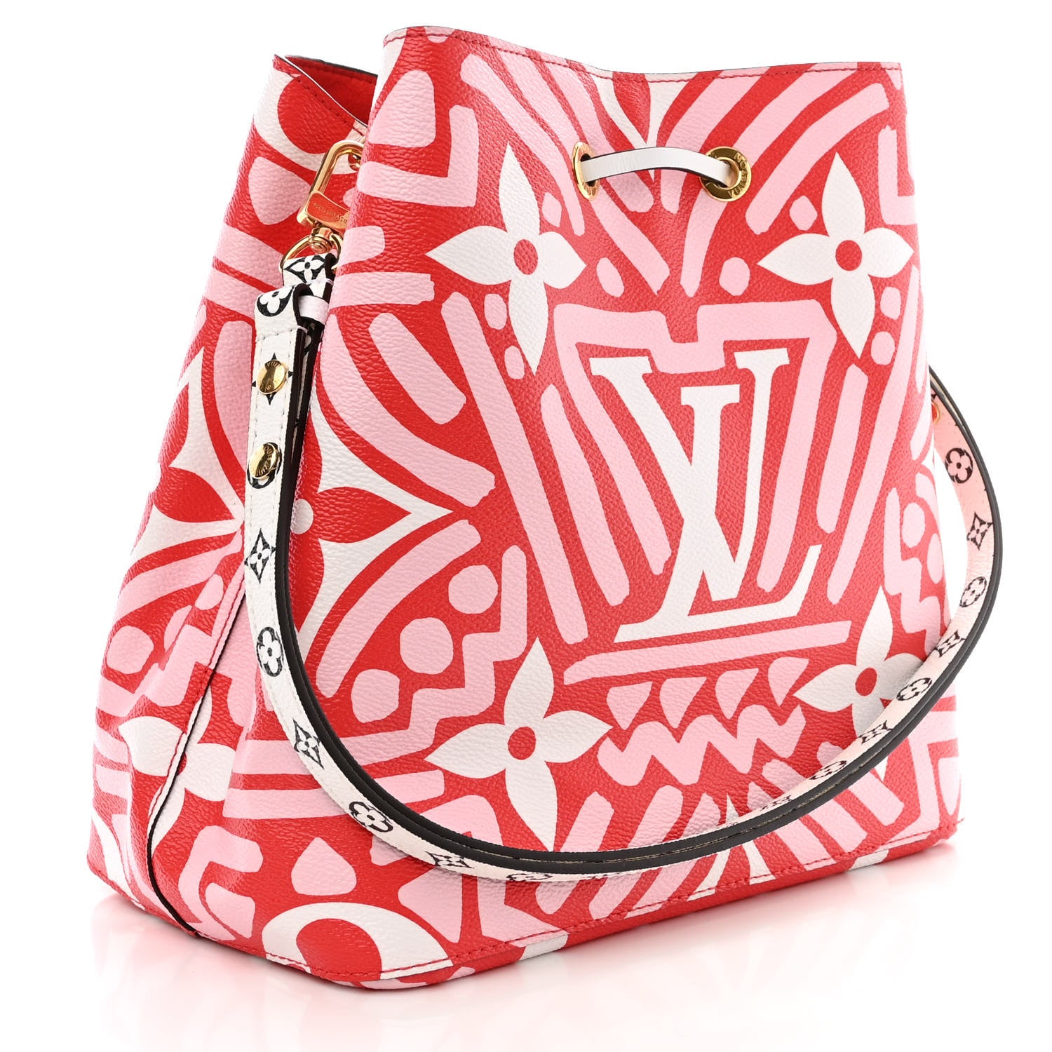 Louis Vuitton Monogram Giant Crafty NeoNoe MM Rouge Rose Creme 3 of 9