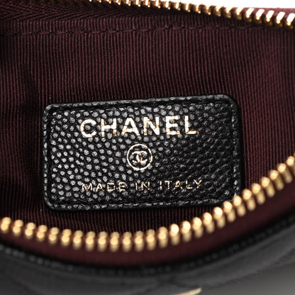 Chanel Caviar Quilted Small Cosmetic Case Black 6 of 8