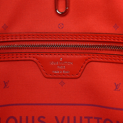 Louis Vuitton Monogram Escale Neverfull MM Rouge 6 of 10