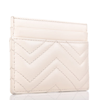Gucci Calfskin Matelasse GG Marmont Card Holder White 3 of 6