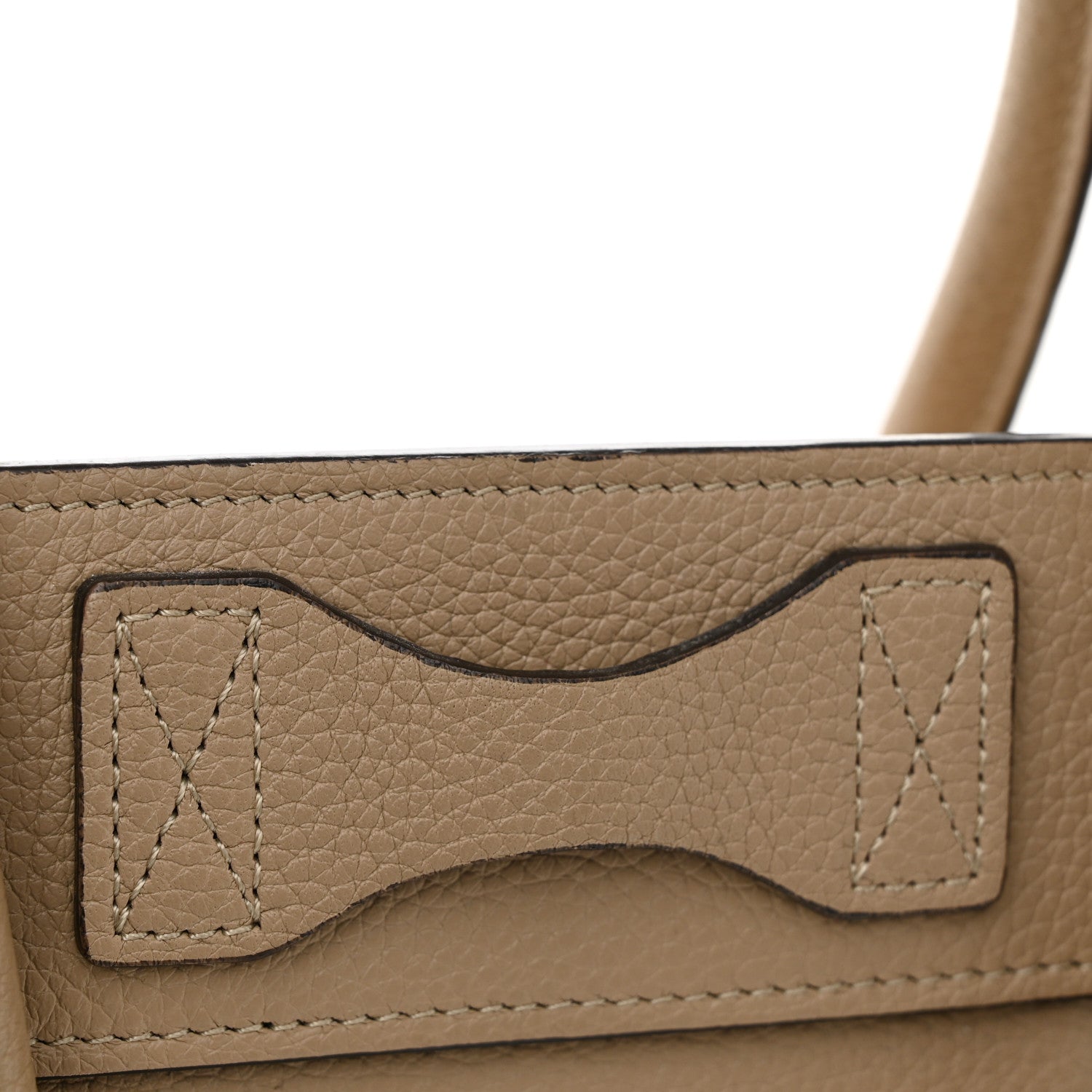 Celine Drummed Calfskin Micro Luggage Dune 13 of 14