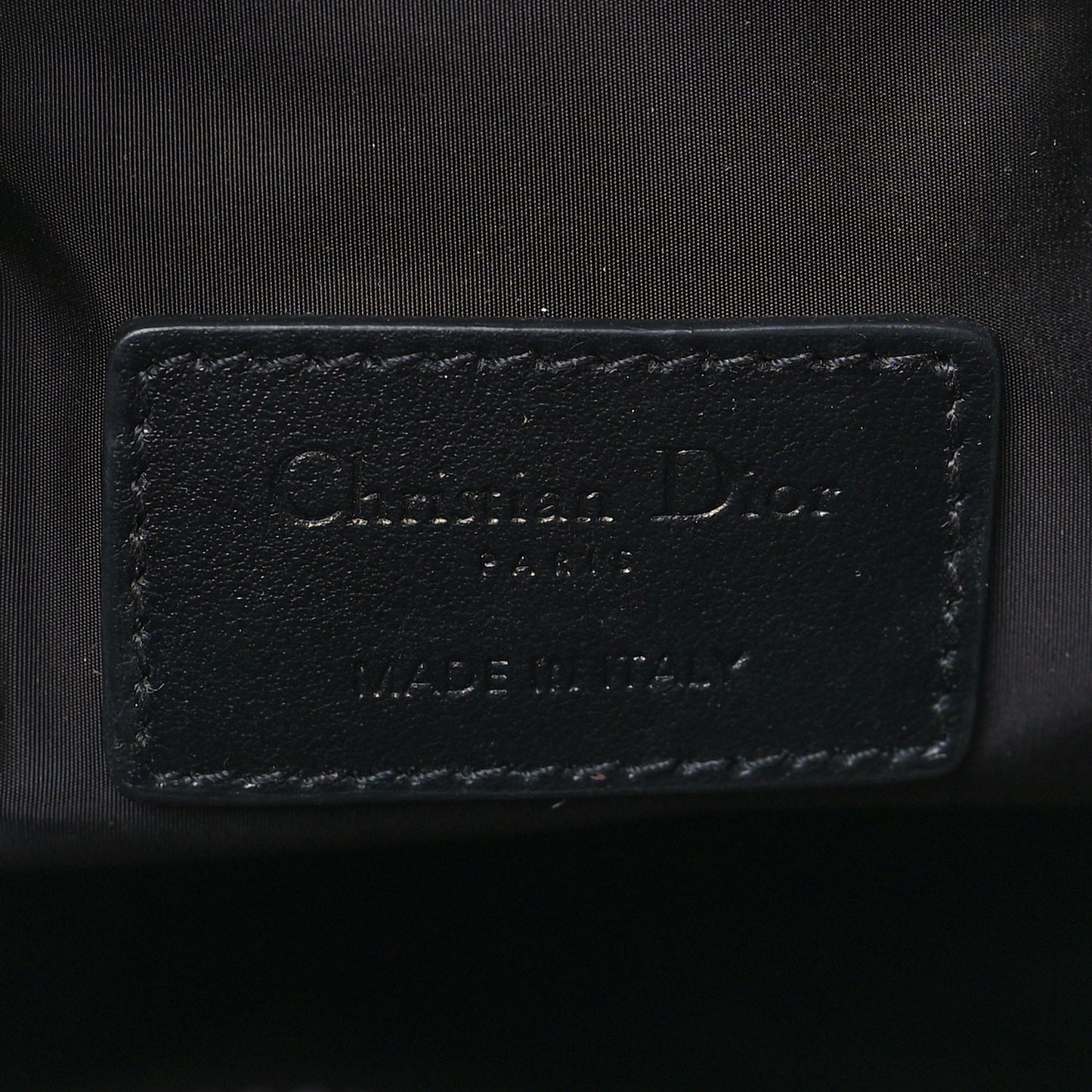 Canvas Embroidered Camouflage Medium Diordouble Zip Pouch Blue