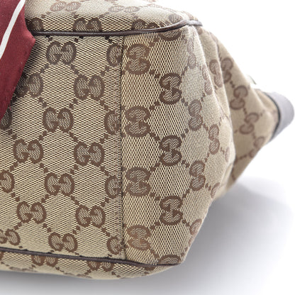 Gucci Monogram Medium Positano Tote Dark Brown 10 of 11