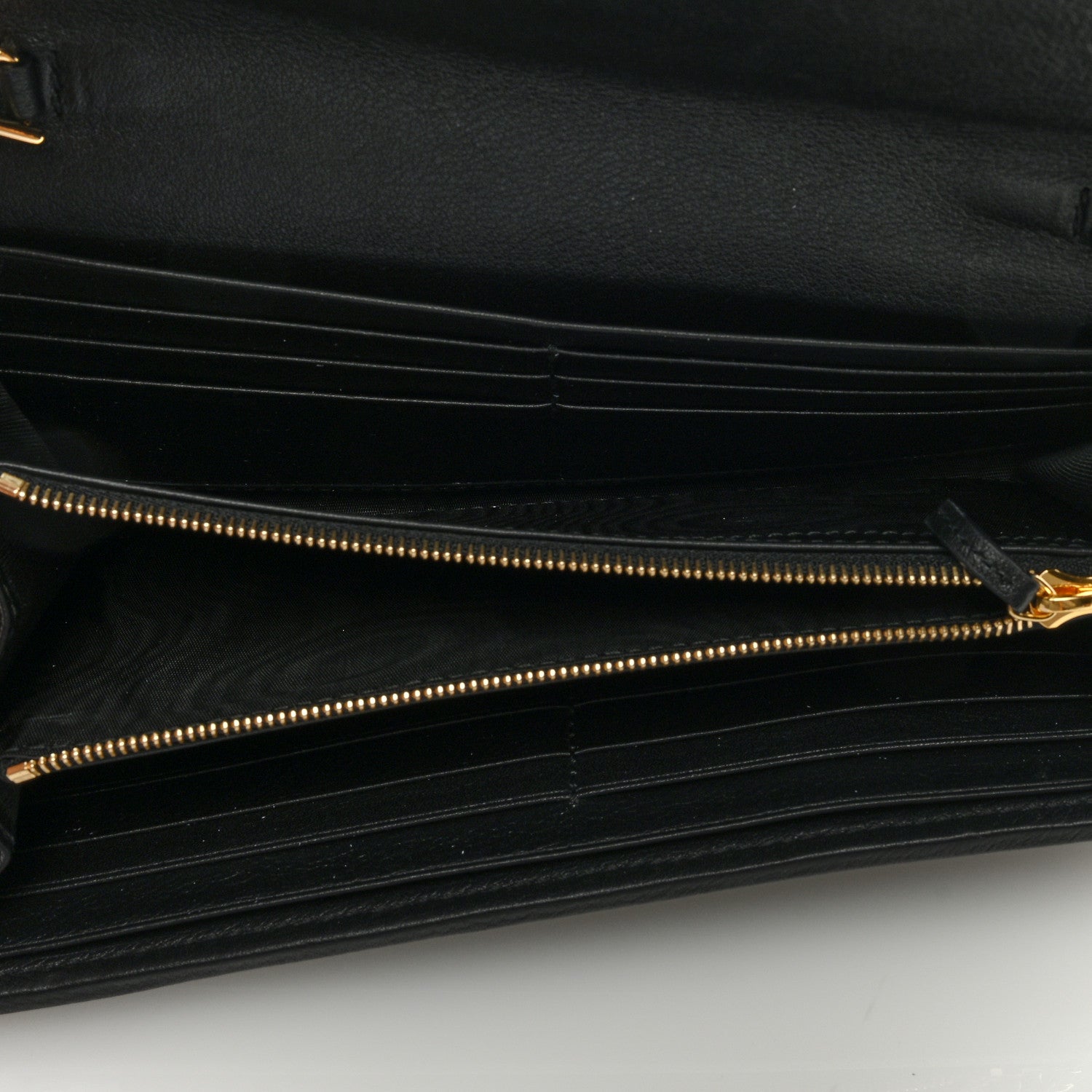 Gucci Roxy Calfskin Blondie Continental Chain Wallet Black 5 of 8