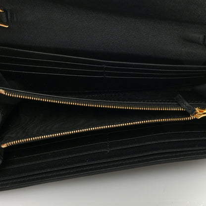 Gucci Roxy Calfskin Blondie Continental Chain Wallet Black 5 of 8
