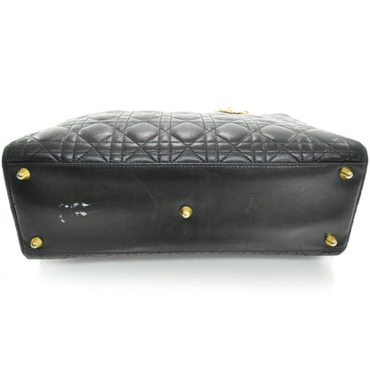 Christian Dior Leather Cannage Large Lady Dior Black 4 of 10