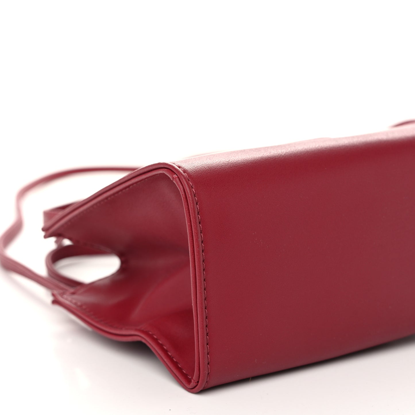 Vegan Leather Small Shopping Bag Oxblood