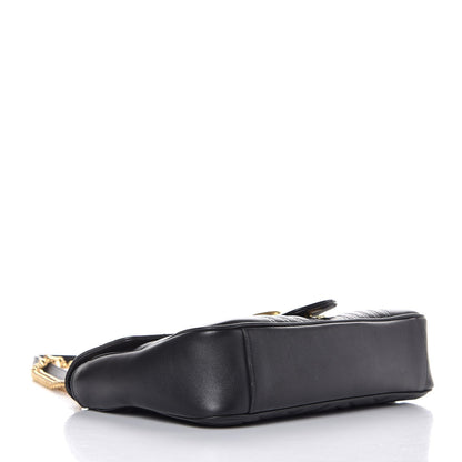Gucci Calfskin Matelasse Medium GG Marmont Shoulder Bag Black 4 of 7