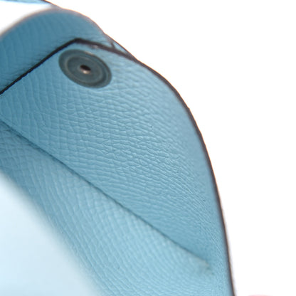 Hermes Epsom Calvi Card Case Bleu Zephyr 7 of 11