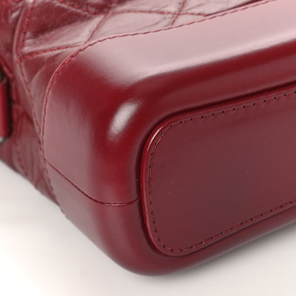 Chanel Aged Calfskin Quilted Small Gabrielle Hobo Burgundy 8 of 9