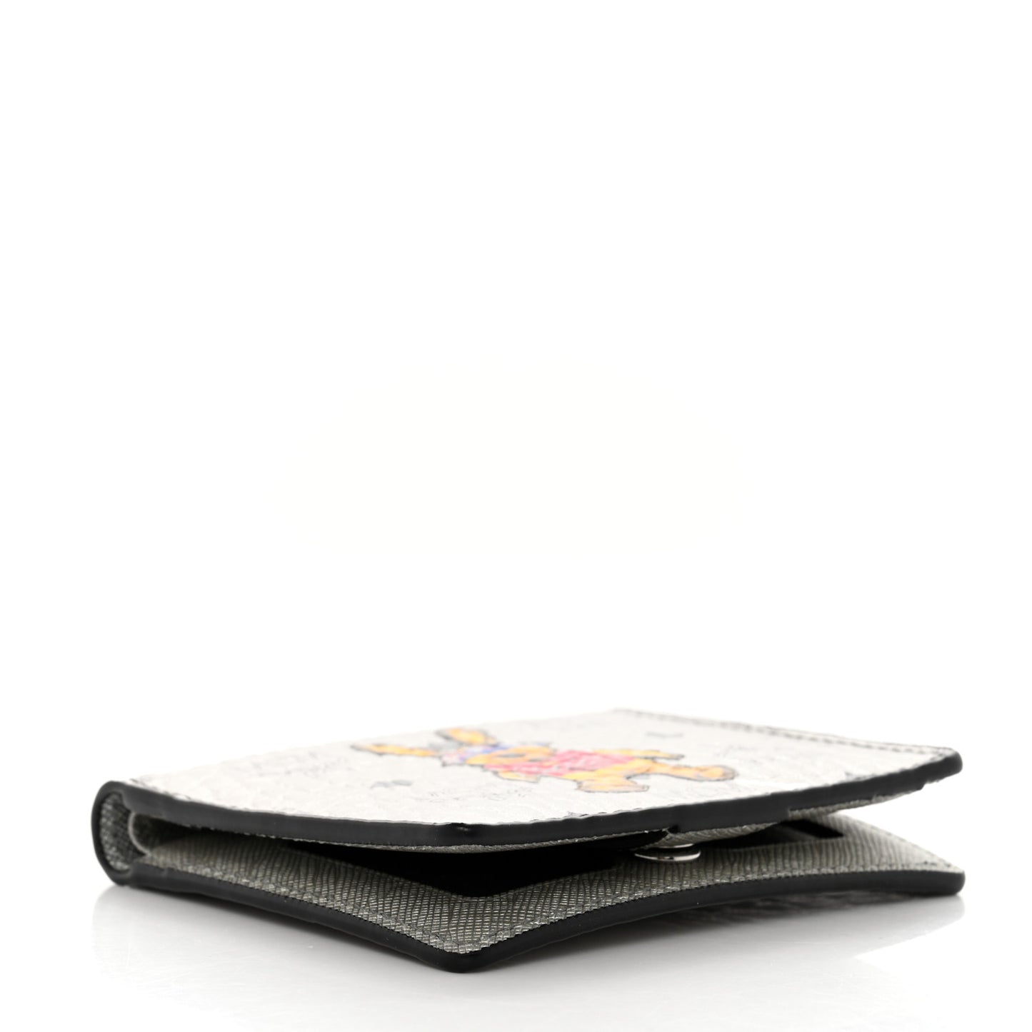 Metallic Visetos Rabbit Bi-Fold Wallet Silver
