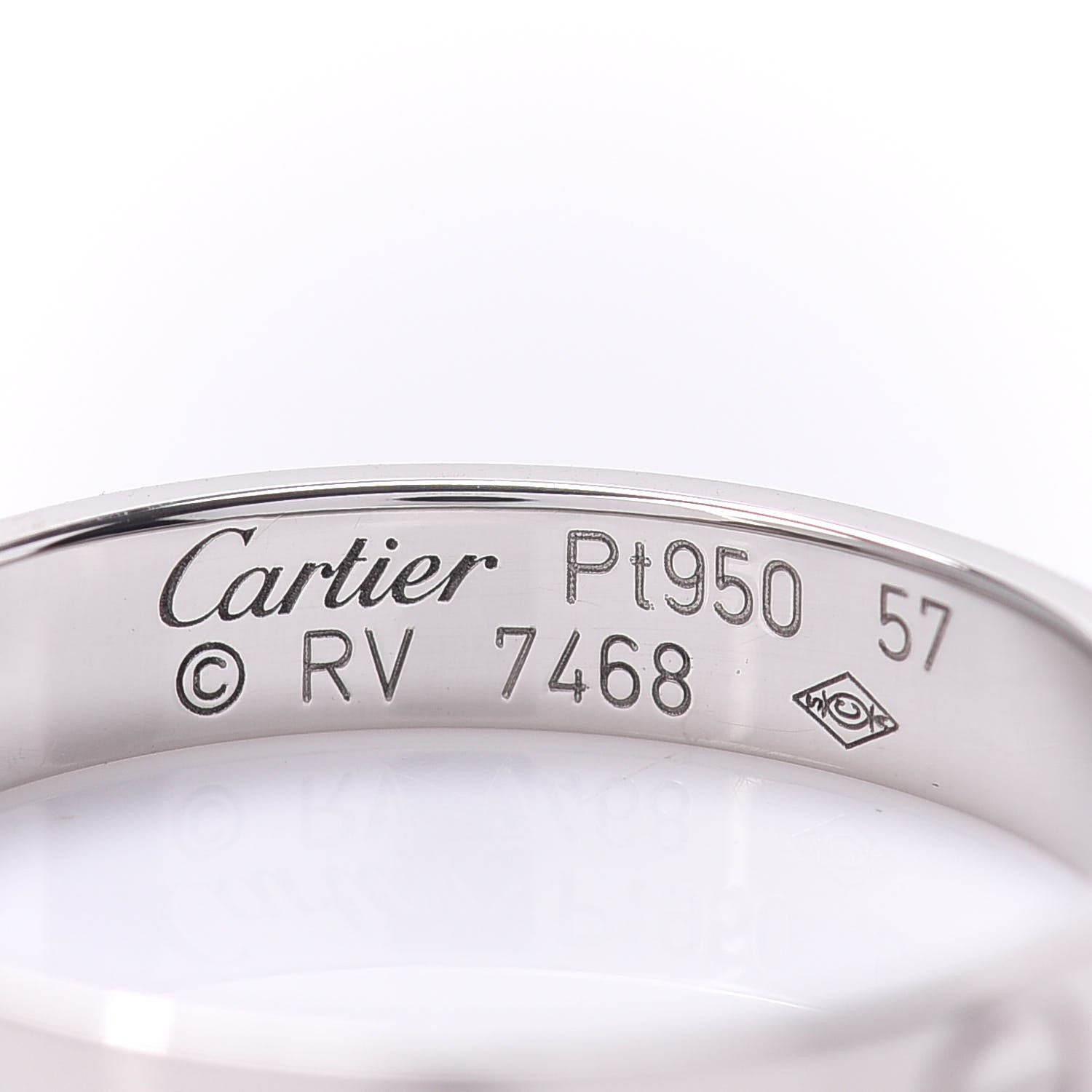 Cartier Platinum 3.5mm LOVE Ring 57 8 4 of 5