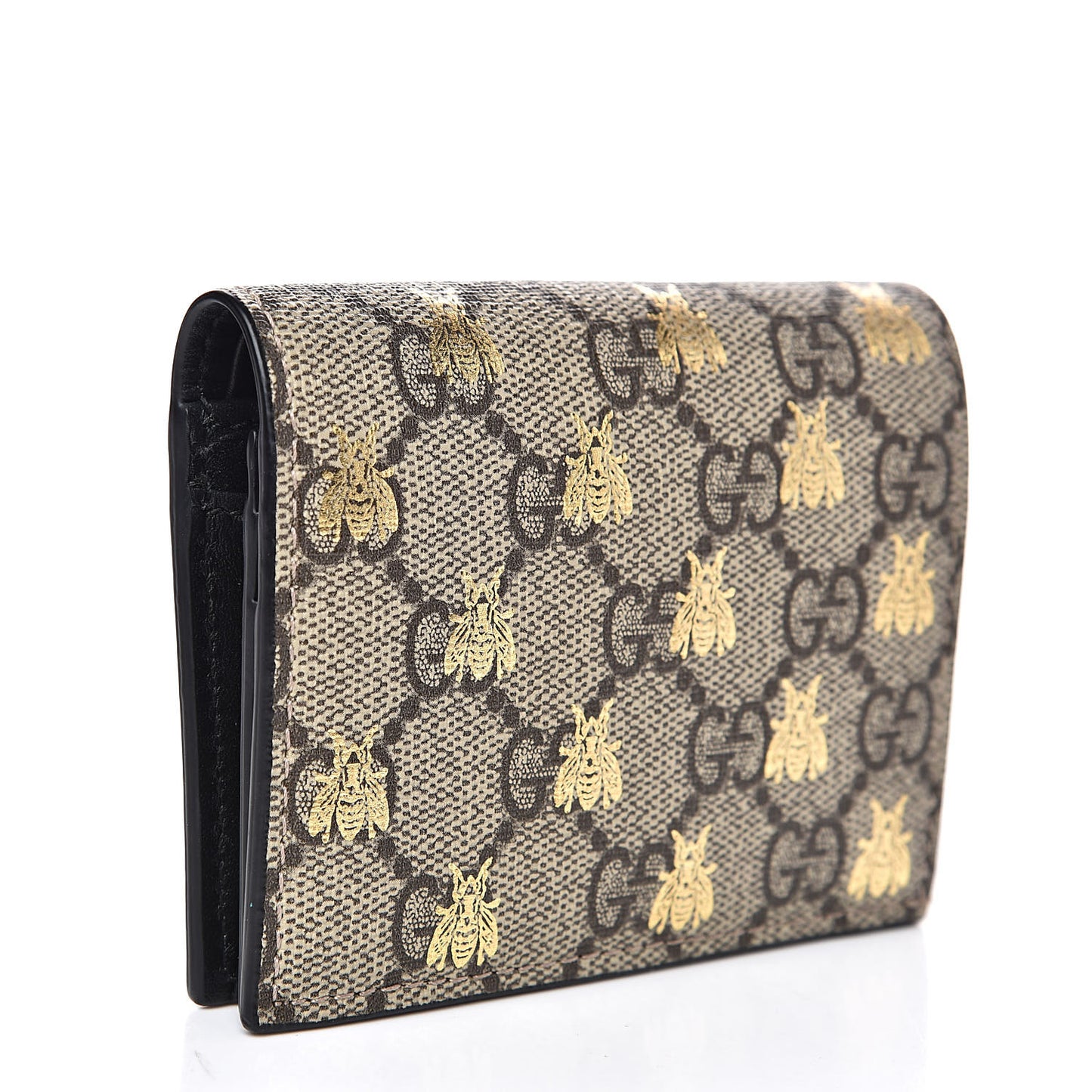 GG Supreme Monogram Bee Print Card Case