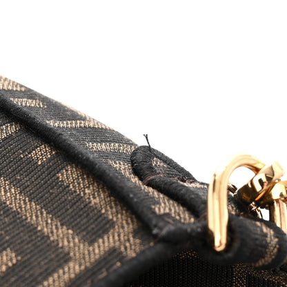 Fendi Fabric Jacquard FF 1974 Mini Baguette Tobacco Moro Black 12 of 14