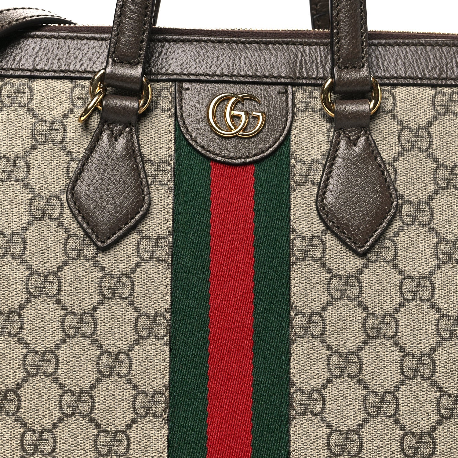Gucci GG Supreme Monogram Web Medium Ophidia Tote Bag Brown 8 of 11